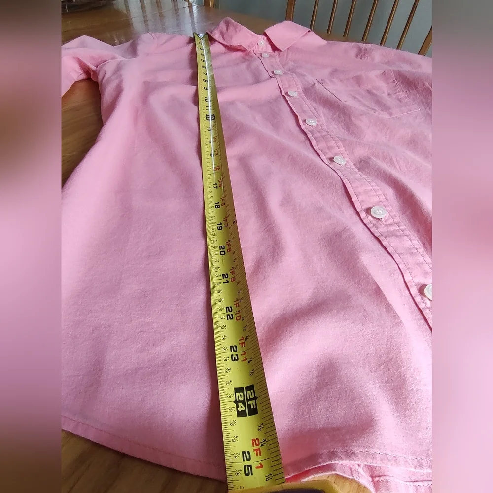 J.Crew M pink button up - Picture 4 of 7